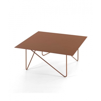 Pezzani Shape coffee table with structure and top in steel painted in various colors