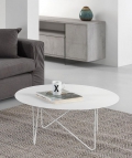 Shape coffee table by Pezzani with structure and top in painted steel in various colours