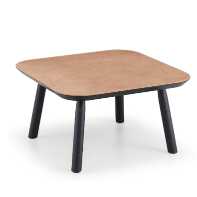 Suite Coffee Table in wood and leather or ceramic by Midj