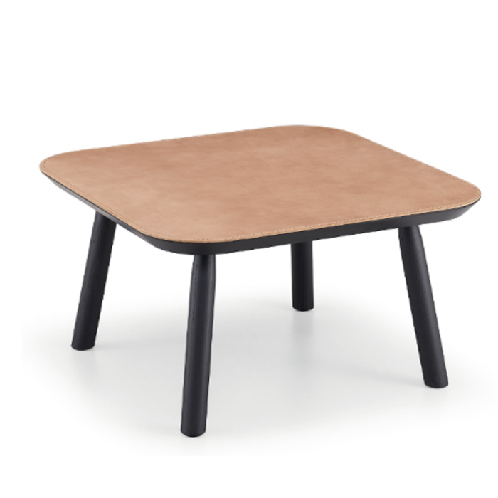 Suite Coffee Table in wood and leather or ceramic by Midj