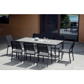 Alghero anthracite table by Greenwood