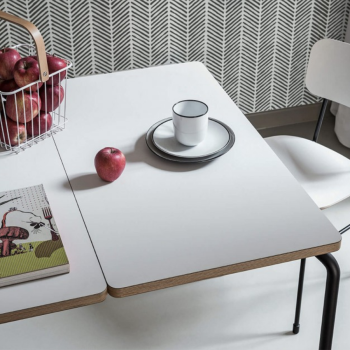Master extendable table with metal structure and Fenix top by Midj