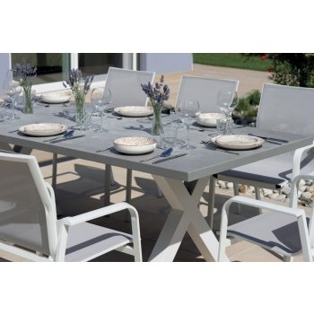 Amantea white table by Greenwood