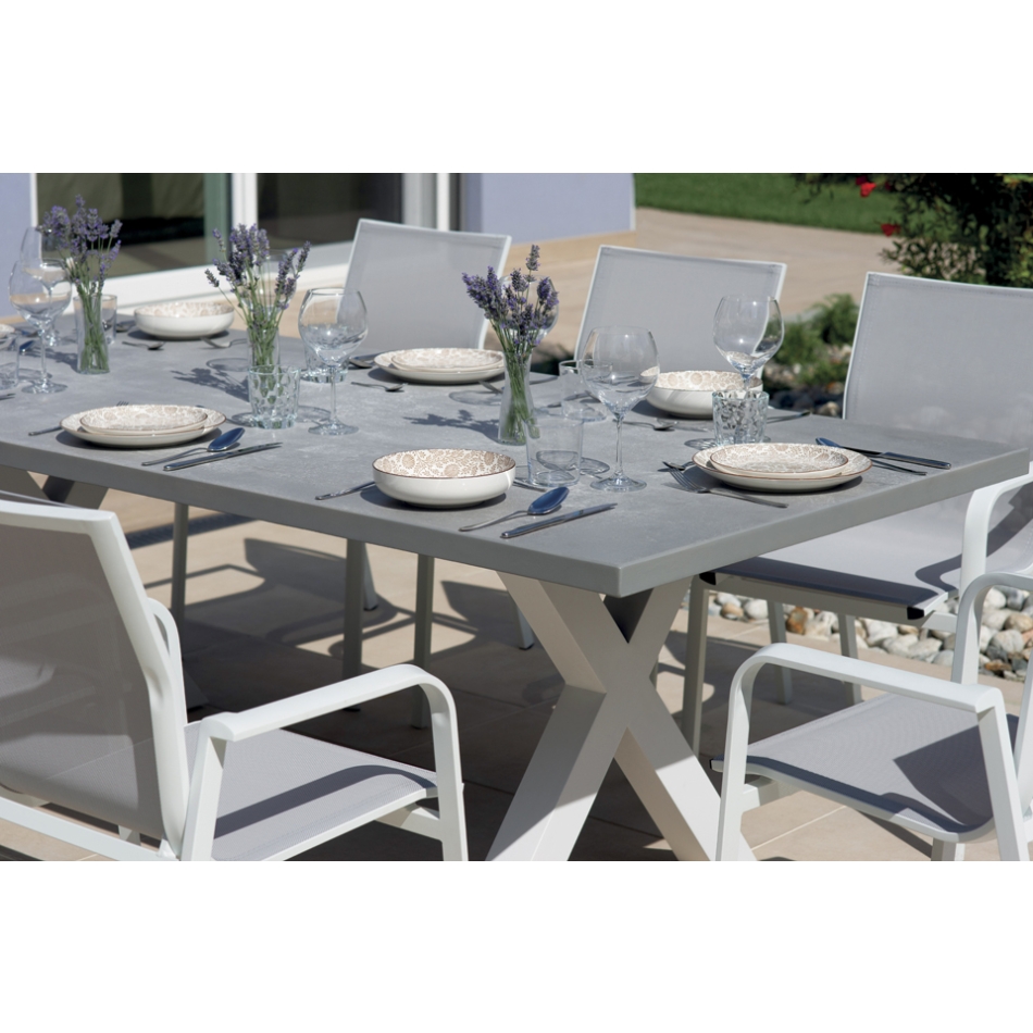 Amantea white table by Greenwood
