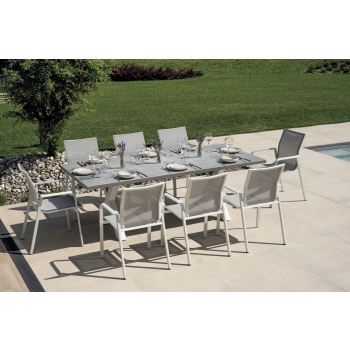 Amantea white table by Greenwood