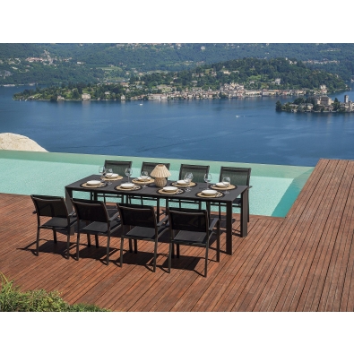 Anzio anthracite table by Greenwood