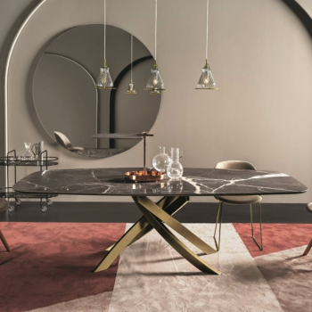 Bontempi fixed barrel-shaped artistic table