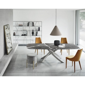 Bontempi fixed barrel-shaped artistic table