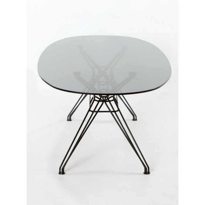 Table with wooden or glass Sander Bontempi elliptical