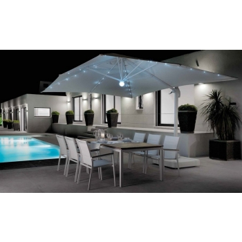 Extensible dining table of Timber line of Talenti for external