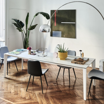 Blade extendable metal table by Midj
