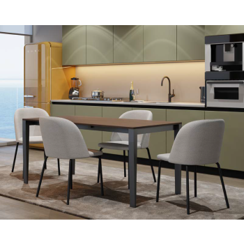 Diapason fixed or extendable table by Zamagna