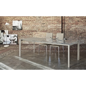Dublin Bontempi table 140 cm, extendable, wooden, crystal