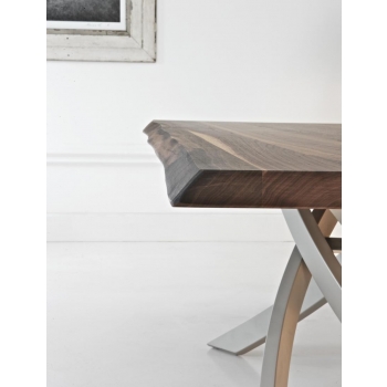 Fixed table by Bontempi cm Artistic 250 Crystal or Wood