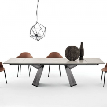 Fixed and extendable table Fiandre by Bontempi