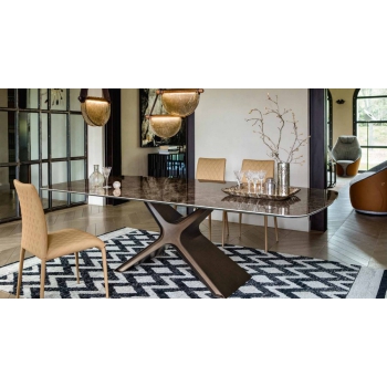 Calliope fixed or extendable table by Tonin Casa