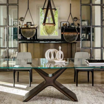 Calliope fixed or extendable table by Tonin Casa