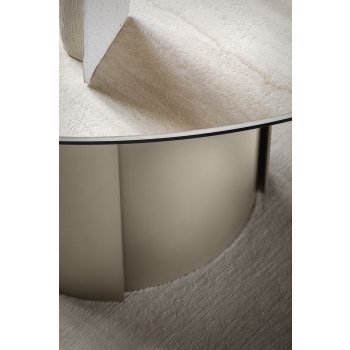 Yoroi fixed round or rectangular table by Calligaris