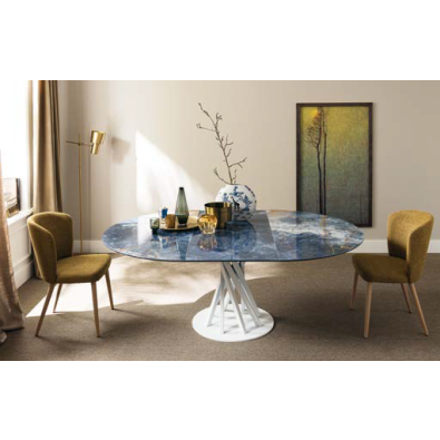 Round or oval extendable Gemini table by Altacorte