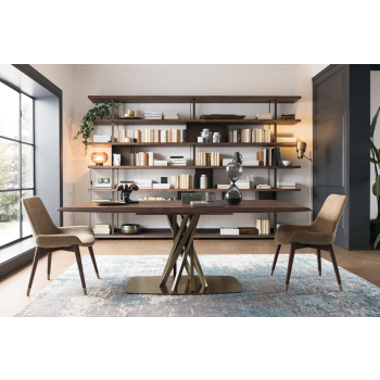 Fixed oval or rectangular Gemini table by Altacorte