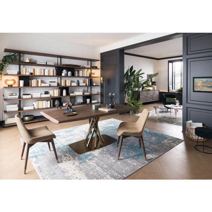 Fixed oval or rectangular Gemini table by Altacorte