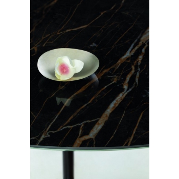 Bontempi Glamor Round Table with wooden, crystal or marble top