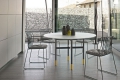 Glamor Round table by Bontempi with top in wood, crystal or marble