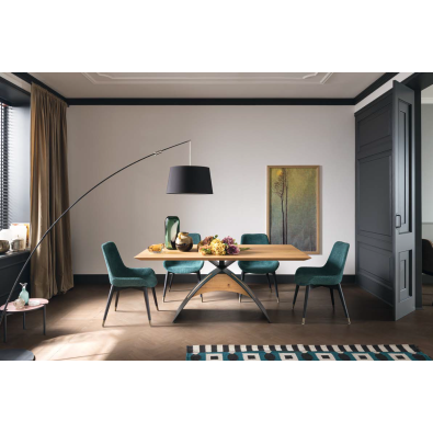 Fixed oval or rectangular Italo table by Altacorte