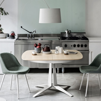 Link metal table by Midj