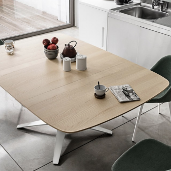 Link metal table by Midj