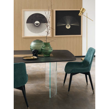 Fixed oval or rectangular Murano table by Altacorte