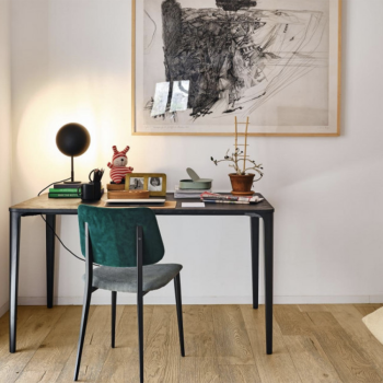 Nenè table with square, rectangular, round and triangular metal structure by Midj