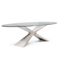 Nexus table in Baydur and glass or ceramic top by Midj