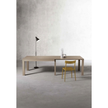 Office table made entirely of Walnut extendable dining wood veneer