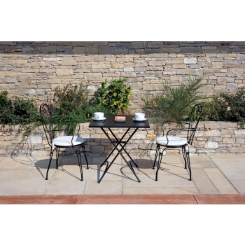 Stresa folding table by Greenwood in iron for outdoor use