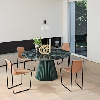 Plisse metal table by Midj