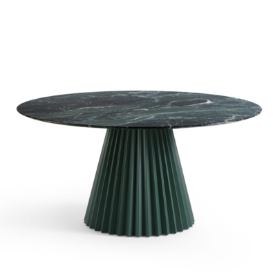 Plisse metal table by Midj