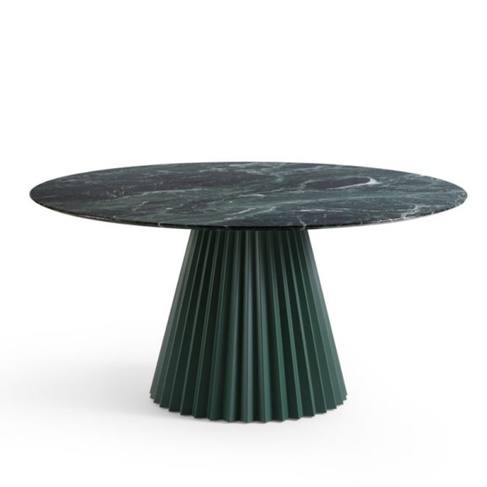 Plisse metal table by Midj