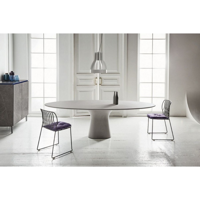 Bontempi Podium elliptical table with concrete base