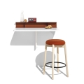 Quadro CB08-A table by Connubia in white nobilized