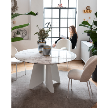 Orion extendable round table by Connubia