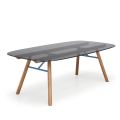 Suite table in metal and glass by Midj