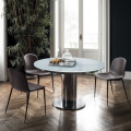 Giro Bontempi extendable round table with glass top
