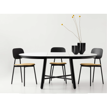 Fixed or extendable round table Combo by Point House