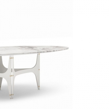 Bontempi's elliptical Universe table with steel frame