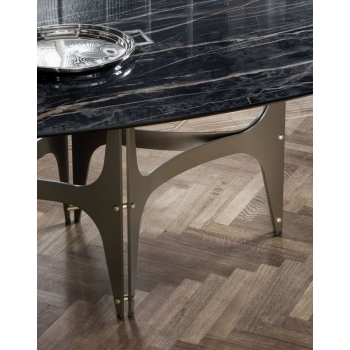 Universe XXL table by Bontempi with rectangular steel frame