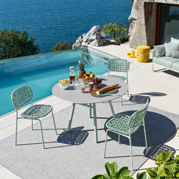 Yo! table by Connubia fixed round outdoor