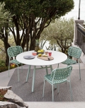 Yo! Table fixed round by Connubia Outdoor