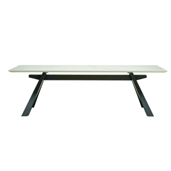 Zeus table by Midj with metal or wooden structure and ceramic or wooden top