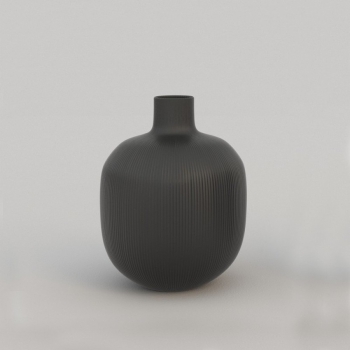 Chic Small vase in striped finish by Adriani & Rossi